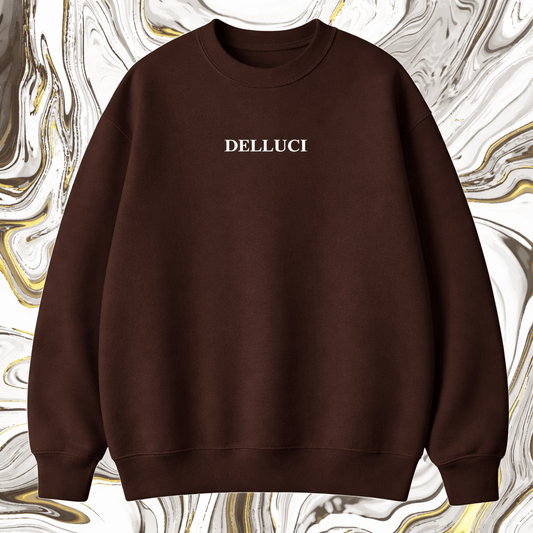 Delluci OG Set - Brown Crewneck & Wide - Leg - Delluci